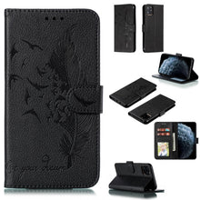 Load image into Gallery viewer, Feather Pattern Litchi Texture Horizontal Flip Leather Case with Wallet &amp; Holder &amp; Card Slots, For iPhone SE 2022 / SE 2020 / 8 / 7, For iPhone 7 Plus / 8 Plus, For iPhone 11 Pro, For iPhone 11, For iPhone 11 Pro Max, For iPhone XS /X, For iPhone XR   ...