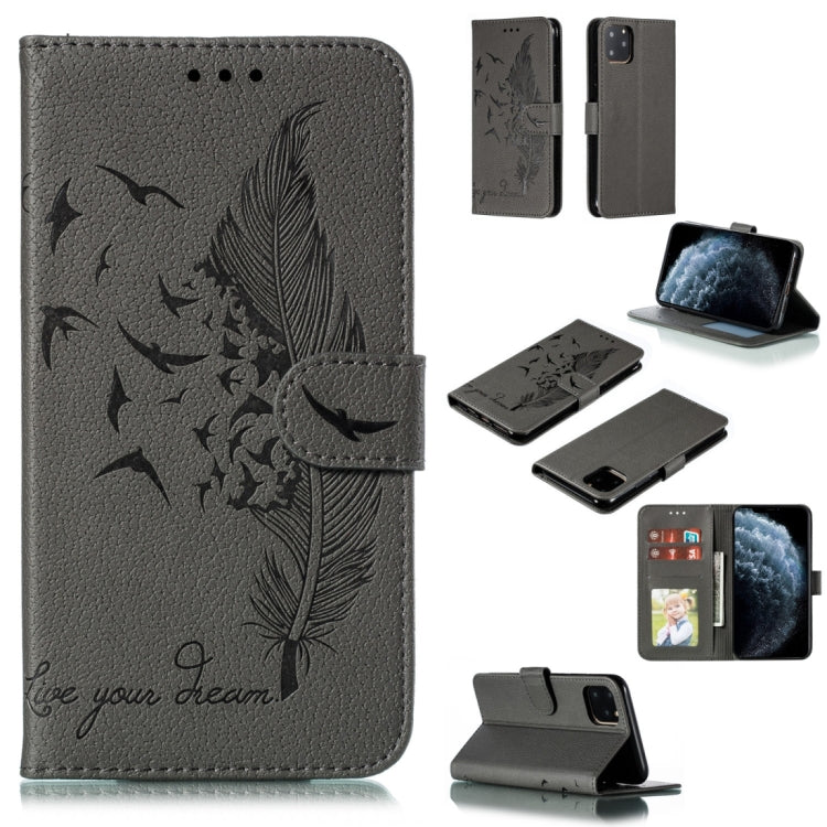 Feather Pattern Litchi Texture Horizontal Flip Leather Case with Wallet & Holder & Card Slots, For iPhone SE 2022 / SE 2020 / 8 / 7, For iPhone 7 Plus / 8 Plus, For iPhone 11 Pro, For iPhone 11, For iPhone 11 Pro Max, For iPhone XS /X, For iPhone XR   ...
