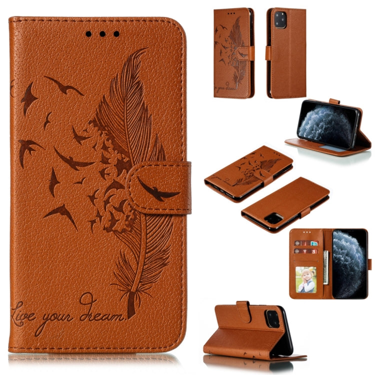 Feather Pattern Litchi Texture Horizontal Flip Leather Case with Wallet & Holder & Card Slots, For iPhone SE 2022 / SE 2020 / 8 / 7, For iPhone 7 Plus / 8 Plus, For iPhone 11 Pro, For iPhone 11, For iPhone 11 Pro Max, For iPhone XS /X, For iPhone XR   ...