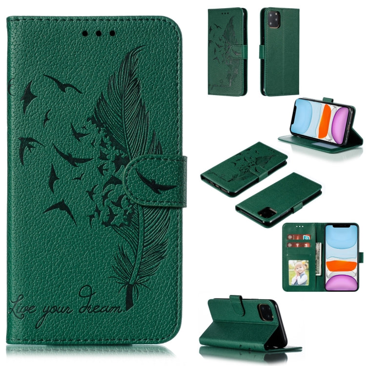 Feather Pattern Litchi Texture Horizontal Flip Leather Case with Wallet & Holder & Card Slots, For iPhone SE 2022 / SE 2020 / 8 / 7, For iPhone 7 Plus / 8 Plus, For iPhone 11 Pro, For iPhone 11, For iPhone 11 Pro Max, For iPhone XS /X, For iPhone XR   ...