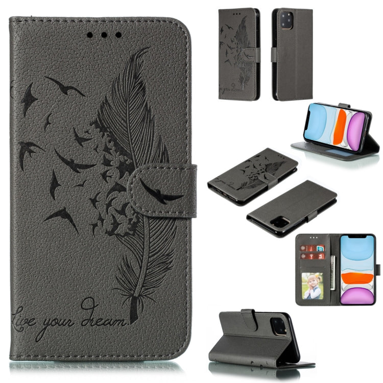 Feather Pattern Litchi Texture Horizontal Flip Leather Case with Wallet & Holder & Card Slots, For iPhone SE 2022 / SE 2020 / 8 / 7, For iPhone 7 Plus / 8 Plus, For iPhone 11 Pro, For iPhone 11, For iPhone 11 Pro Max, For iPhone XS /X, For iPhone XR   ...