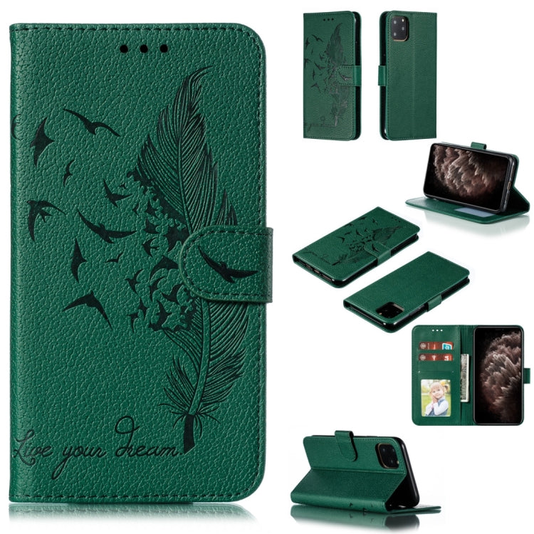 Feather Pattern Litchi Texture Horizontal Flip Leather Case with Wallet & Holder & Card Slots, For iPhone SE 2022 / SE 2020 / 8 / 7, For iPhone 7 Plus / 8 Plus, For iPhone 11 Pro, For iPhone 11, For iPhone 11 Pro Max, For iPhone XS /X, For iPhone XR   ...
