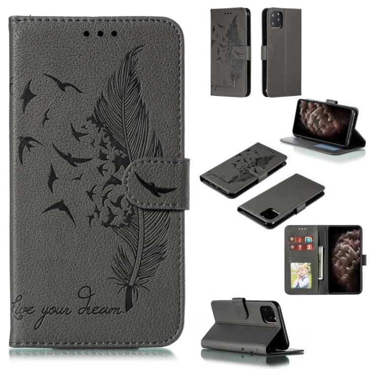 Feather Pattern Litchi Texture Horizontal Flip Leather Case with Wallet & Holder & Card Slots, For iPhone SE 2022 / SE 2020 / 8 / 7, For iPhone 7 Plus / 8 Plus, For iPhone 11 Pro, For iPhone 11, For iPhone 11 Pro Max, For iPhone XS /X, For iPhone XR   ...