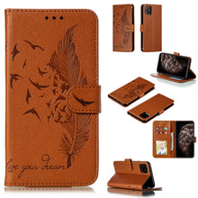 Load image into Gallery viewer, Feather Pattern Litchi Texture Horizontal Flip Leather Case with Wallet &amp; Holder &amp; Card Slots, For iPhone SE 2022 / SE 2020 / 8 / 7, For iPhone 7 Plus / 8 Plus, For iPhone 11 Pro, For iPhone 11, For iPhone 11 Pro Max, For iPhone XS /X, For iPhone XR   ...
