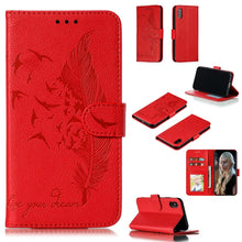 Load image into Gallery viewer, Feather Pattern Litchi Texture Horizontal Flip Leather Case with Wallet &amp; Holder &amp; Card Slots, For iPhone SE 2022 / SE 2020 / 8 / 7, For iPhone 7 Plus / 8 Plus, For iPhone 11 Pro, For iPhone 11, For iPhone 11 Pro Max, For iPhone XS /X, For iPhone XR   ...