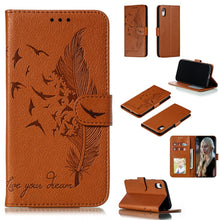 Load image into Gallery viewer, Feather Pattern Litchi Texture Horizontal Flip Leather Case with Wallet &amp; Holder &amp; Card Slots, For iPhone SE 2022 / SE 2020 / 8 / 7, For iPhone 7 Plus / 8 Plus, For iPhone 11 Pro, For iPhone 11, For iPhone 11 Pro Max, For iPhone XS /X, For iPhone XR   ...