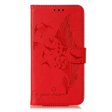 Load image into Gallery viewer, Feather Pattern Litchi Texture Horizontal Flip Leather Case with Wallet &amp; Holder &amp; Card Slots