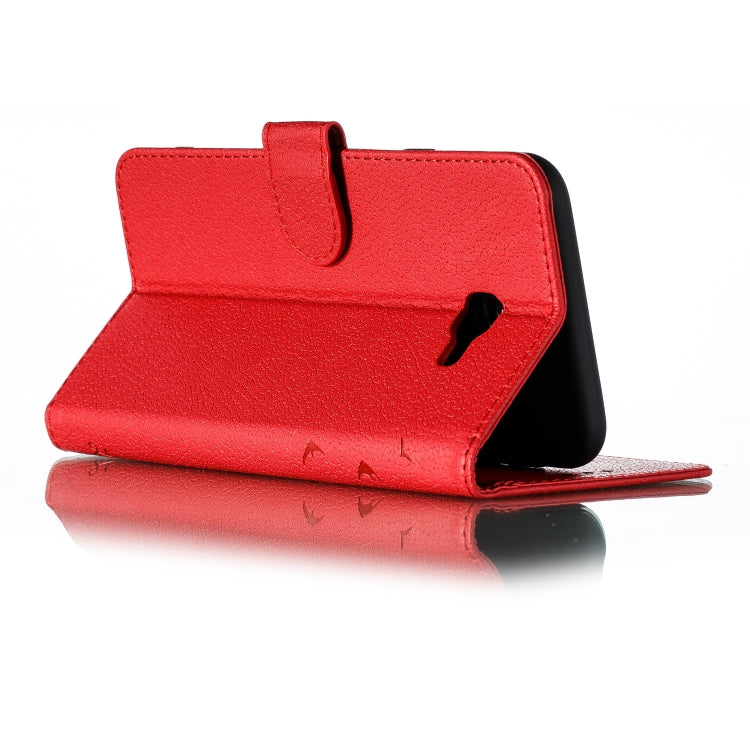 Feather Pattern Litchi Texture Horizontal Flip Leather Case with Wallet & Holder & Card Slots