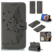 Load image into Gallery viewer, Feather Pattern Litchi Texture Horizontal Flip Leather Case with Wallet &amp; Holder &amp; Card Slots