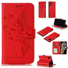 Load image into Gallery viewer, Feather Pattern Litchi Texture Horizontal Flip Leather Case with Wallet &amp; Holder &amp; Card Slots, For Galaxy Note 10 +, For Galaxy S9, For Galaxy S9+, For Galaxy S10, For Galaxy S10 5G, For Galaxy S10e, For Galaxy S10+