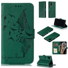 Load image into Gallery viewer, Feather Pattern Litchi Texture Horizontal Flip Leather Case with Wallet &amp; Holder &amp; Card Slots, For Galaxy Note 10 +, For Galaxy S9, For Galaxy S9+, For Galaxy S10, For Galaxy S10 5G, For Galaxy S10e, For Galaxy S10+