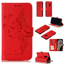 Load image into Gallery viewer, Feather Pattern Litchi Texture Horizontal Flip Leather Case with Wallet &amp; Holder &amp; Card Slots, For Galaxy Note 10 +, For Galaxy S9, For Galaxy S9+, For Galaxy S10, For Galaxy S10 5G, For Galaxy S10e, For Galaxy S10+