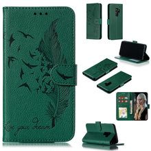 Load image into Gallery viewer, Feather Pattern Litchi Texture Horizontal Flip Leather Case with Wallet &amp; Holder &amp; Card Slots, For Galaxy Note 10 +, For Galaxy S9, For Galaxy S9+, For Galaxy S10, For Galaxy S10 5G, For Galaxy S10e, For Galaxy S10+