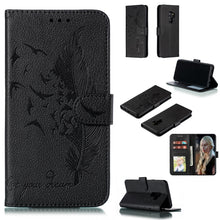 Load image into Gallery viewer, Feather Pattern Litchi Texture Horizontal Flip Leather Case with Wallet &amp; Holder &amp; Card Slots, For Galaxy Note 10 +, For Galaxy S9, For Galaxy S9+, For Galaxy S10, For Galaxy S10 5G, For Galaxy S10e, For Galaxy S10+