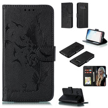 Load image into Gallery viewer, Feather Pattern Litchi Texture Horizontal Flip Leather Case with Wallet &amp; Holder &amp; Card Slots, For Galaxy Note 10 +, For Galaxy S9, For Galaxy S9+, For Galaxy S10, For Galaxy S10 5G, For Galaxy S10e, For Galaxy S10+