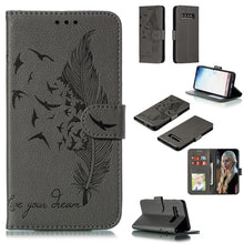 Load image into Gallery viewer, Feather Pattern Litchi Texture Horizontal Flip Leather Case with Wallet &amp; Holder &amp; Card Slots, For Galaxy Note 10 +, For Galaxy S9, For Galaxy S9+, For Galaxy S10, For Galaxy S10 5G, For Galaxy S10e, For Galaxy S10+