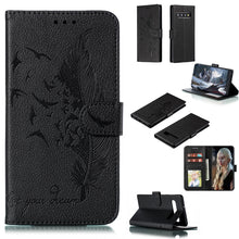Load image into Gallery viewer, Feather Pattern Litchi Texture Horizontal Flip Leather Case with Wallet &amp; Holder &amp; Card Slots, For Galaxy Note 10 +, For Galaxy S9, For Galaxy S9+, For Galaxy S10, For Galaxy S10 5G, For Galaxy S10e, For Galaxy S10+