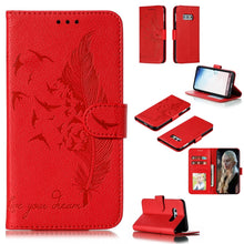 Load image into Gallery viewer, Feather Pattern Litchi Texture Horizontal Flip Leather Case with Wallet &amp; Holder &amp; Card Slots, For Galaxy Note 10 +, For Galaxy S9, For Galaxy S9+, For Galaxy S10, For Galaxy S10 5G, For Galaxy S10e, For Galaxy S10+