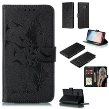 Load image into Gallery viewer, Feather Pattern Litchi Texture Horizontal Flip Leather Case with Wallet &amp; Holder &amp; Card Slots, For Galaxy Note 10 +, For Galaxy S9, For Galaxy S9+, For Galaxy S10, For Galaxy S10 5G, For Galaxy S10e, For Galaxy S10+