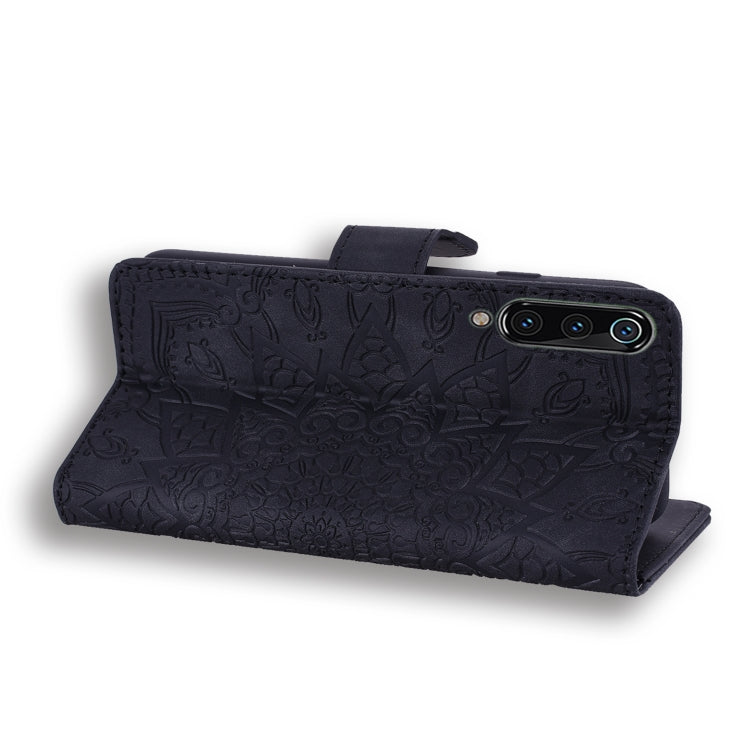 Calf Pattern Double Folding Design Embossed Leather Case with Wallet & Holder & Card Slots, for Xiaomi Mi 9