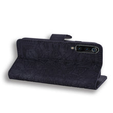 Load image into Gallery viewer, Calf Pattern Double Folding Design Embossed Leather Case with Wallet &amp; Holder &amp; Card Slots, for Xiaomi Mi 9