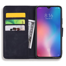 Load image into Gallery viewer, Calf Pattern Double Folding Design Embossed Leather Case with Wallet &amp; Holder &amp; Card Slots, for Xiaomi Mi 9