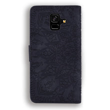 Load image into Gallery viewer, Calf Pattern Double Folding Design Embossed Leather Case with Wallet &amp; Holder &amp; Card Slots