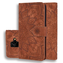 Load image into Gallery viewer, Calf Pattern Double Folding Design Embossed Leather Case with Wallet &amp; Holder &amp; Card Slots