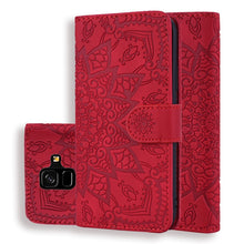 Load image into Gallery viewer, Calf Pattern Double Folding Design Embossed Leather Case with Wallet &amp; Holder &amp; Card Slots