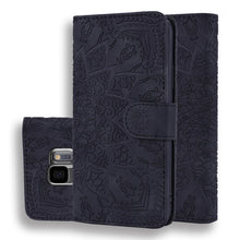 Load image into Gallery viewer, Calf Pattern Double Folding Design Embossed Leather Case with Wallet &amp; Holder &amp; Card Slots
