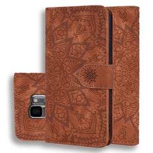 Load image into Gallery viewer, Calf Pattern Double Folding Design Embossed Leather Case with Wallet &amp; Holder &amp; Card Slots