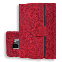 Load image into Gallery viewer, Calf Pattern Double Folding Design Embossed Leather Case with Wallet &amp; Holder &amp; Card Slots