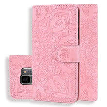 Load image into Gallery viewer, Calf Pattern Double Folding Design Embossed Leather Case with Wallet &amp; Holder &amp; Card Slots