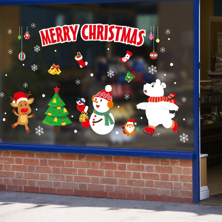 Window Glass Door Removable Christmas Festival Wall Sticker Decoretion
