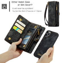 Load image into Gallery viewer, CaseMe-008 Detachable Multifunctional Horizontal Flip Leather Case with Card Slot &amp; Holder &amp; Zipper Wallet &amp; Photo Frame, For iPhone 11 Pro, For iPhone 11, For iPhone 11 Pro Max