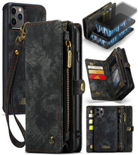 Load image into Gallery viewer, CaseMe-008 Detachable Multifunctional Horizontal Flip Leather Case with Card Slot &amp; Holder &amp; Zipper Wallet &amp; Photo Frame, For iPhone 11 Pro, For iPhone 11, For iPhone 11 Pro Max