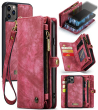 Load image into Gallery viewer, CaseMe-008 Detachable Multifunctional Horizontal Flip Leather Case with Card Slot &amp; Holder &amp; Zipper Wallet &amp; Photo Frame, For iPhone 11 Pro, For iPhone 11, For iPhone 11 Pro Max