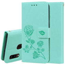 Load image into Gallery viewer, Pressed Printing Rose Pattern Horizontal Flip PU Leather Case with Holder &amp; Card Slots &amp; Wallet