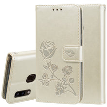 Load image into Gallery viewer, Pressed Printing Rose Pattern Horizontal Flip PU Leather Case with Holder &amp; Card Slots &amp; Wallet