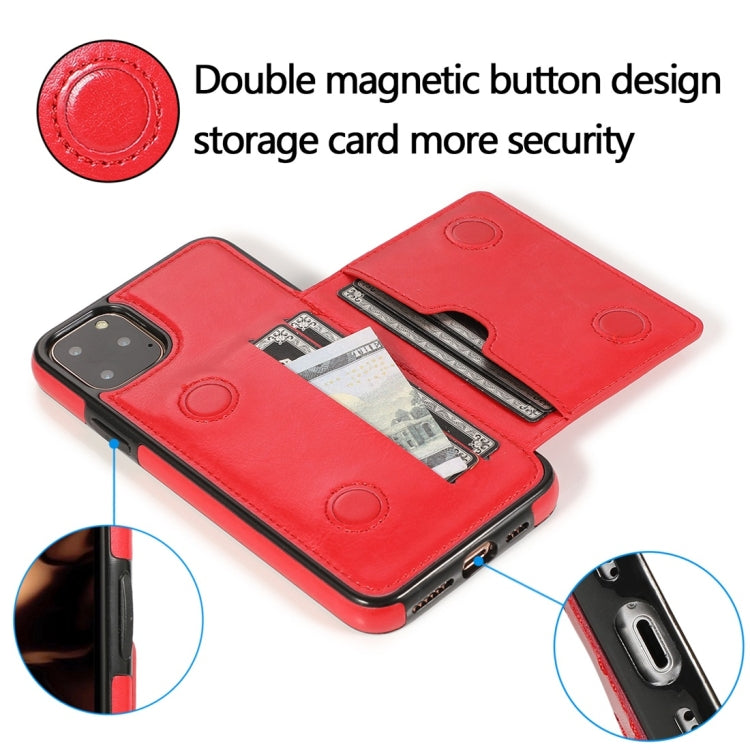 Shockproof PU + TPU Protective Case with Card Slots & Holder