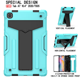 T-shaped Bracket Contrast Color Shockproof PC + Silicone Protective Case, For Samsung Galaxy Tab A7 10.4 (2020), For iPad Air 2022 / 2020 10.9 / iPad Pro 11, For Samsung Galaxy Tab S8 / Galaxy Tab S7 T870 / T875, For Samsung Galaxy Tab S6 Lite P610/615