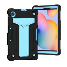 Load image into Gallery viewer, T-shaped Bracket Contrast Color Shockproof PC + Silicone Protective Case, For Huawei MatePad T8, For Huawei MediaPad T5