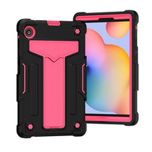 Load image into Gallery viewer, T-shaped Bracket Contrast Color Shockproof PC + Silicone Protective Case, For Huawei MatePad T8, For Huawei MediaPad T5