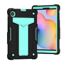 Load image into Gallery viewer, T-shaped Bracket Contrast Color Shockproof PC + Silicone Protective Case, For Huawei MatePad T8, For Huawei MediaPad T5