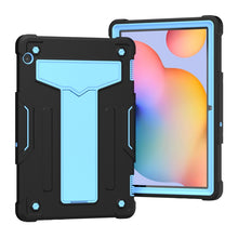 Load image into Gallery viewer, T-shaped Bracket Contrast Color Shockproof PC + Silicone Protective Case, For Huawei MatePad T8, For Huawei MediaPad T5
