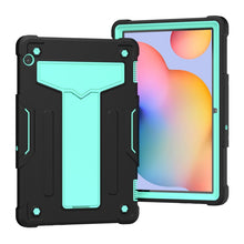 Load image into Gallery viewer, T-shaped Bracket Contrast Color Shockproof PC + Silicone Protective Case, For Huawei MatePad T8, For Huawei MediaPad T5