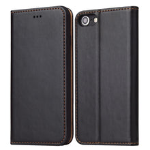 Load image into Gallery viewer, Fierre Shann PU Genuine Leather Texture Horizontal Flip Leather Case with Holder &amp; Card Slots &amp; Wallet For iPhone 8 / 7 / SE 2020, For iPhone 8 / 7 / SE 2022 / SE 2020