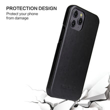 Load image into Gallery viewer, Fierre Shann Business Magnetic Horizontal Flip Genuine Leather Case, For iPhone 12 mini, For iPhone 12 / 12 Pro, For iPhone 12 Pro Max