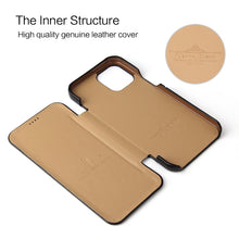 Load image into Gallery viewer, Fierre Shann Business Magnetic Horizontal Flip Genuine Leather Case, For iPhone 12 mini, For iPhone 12 / 12 Pro, For iPhone 12 Pro Max