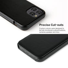 Load image into Gallery viewer, Fierre Shann Business Magnetic Horizontal Flip Genuine Leather Case, For iPhone 12 mini, For iPhone 12 / 12 Pro, For iPhone 12 Pro Max